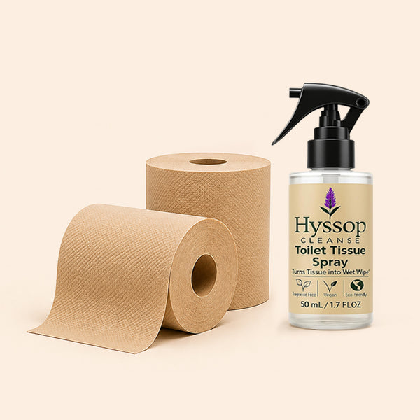 Toilet Paper Spray + Bamboo Tissue | Wet Wipe Alternative Bundle